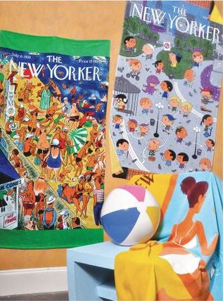 New Yorker Beach Scene Towel by Homesource