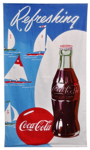Coke Sailboat Beach Towel by Homesource