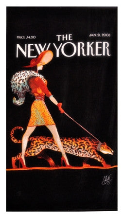 New Yorker Leopard Lady Beach Towel by Homesource